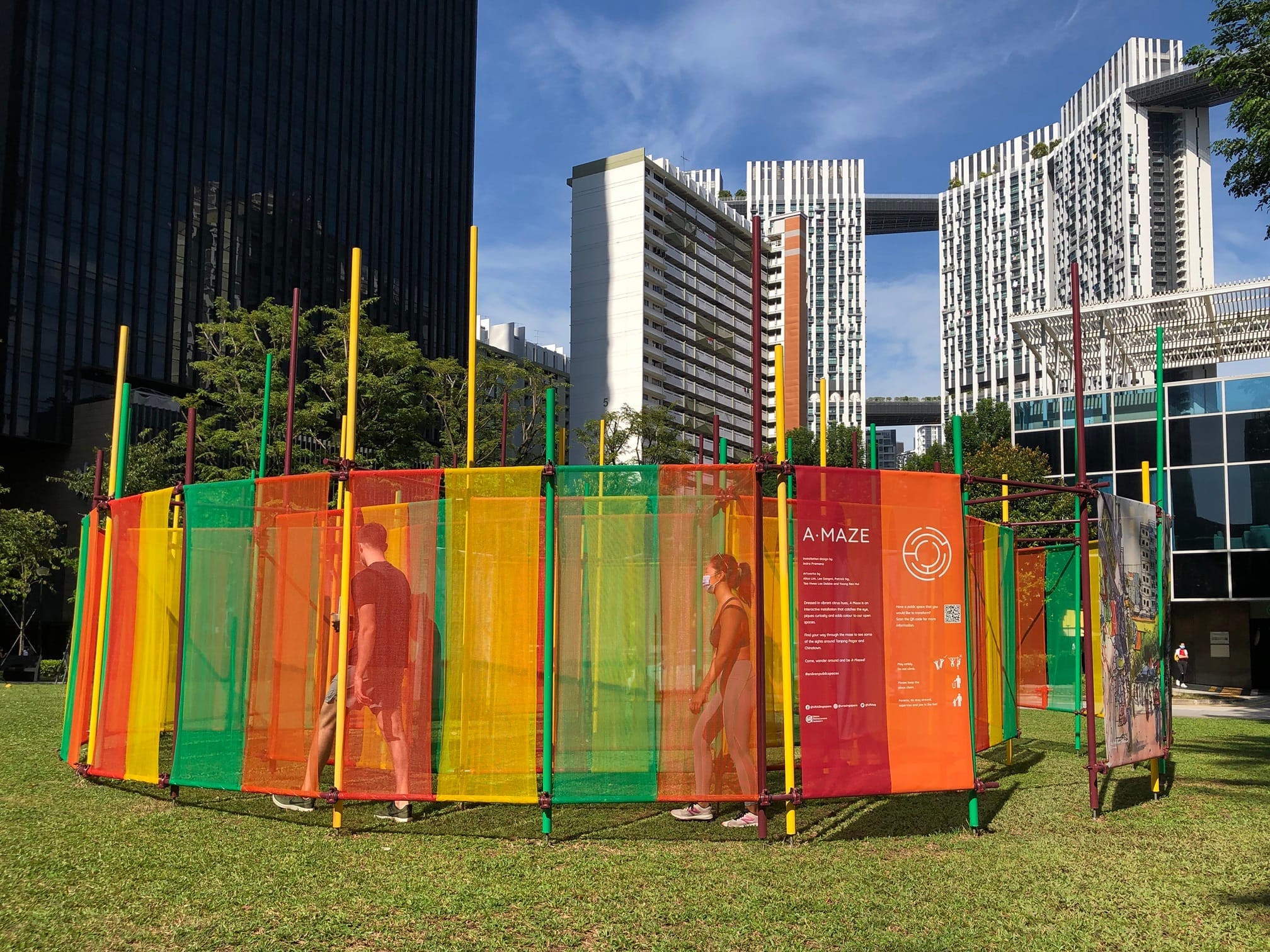 Photos of public artwork at DTP Green: “Amaze”